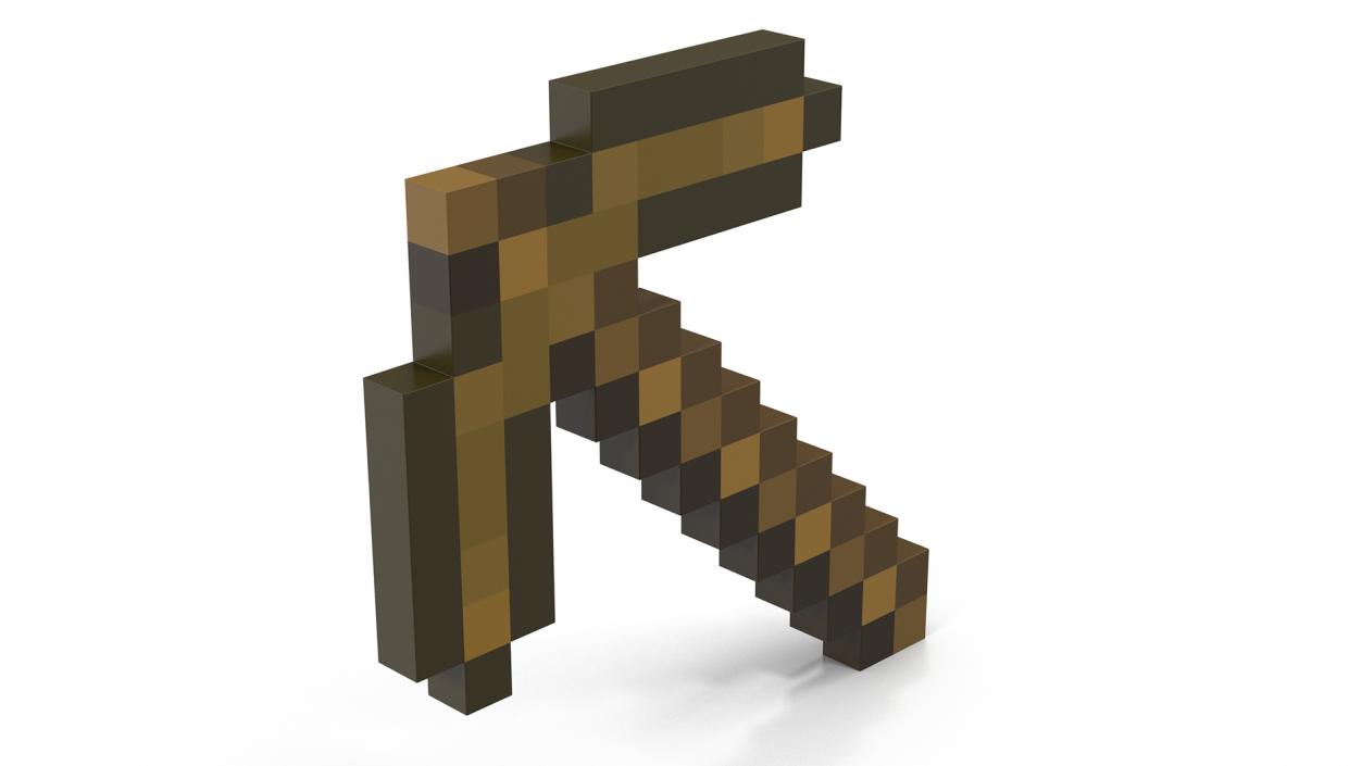 Minecraft Wooden Pickaxe 3D model