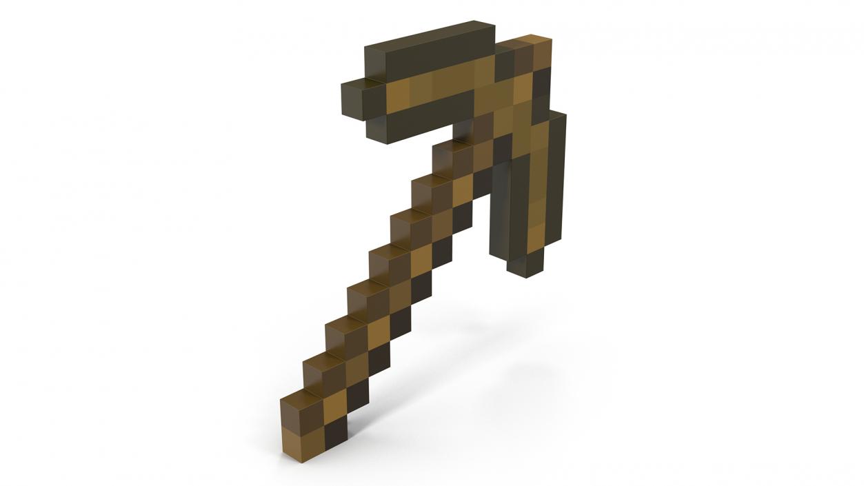 Minecraft Wooden Pickaxe 3D model