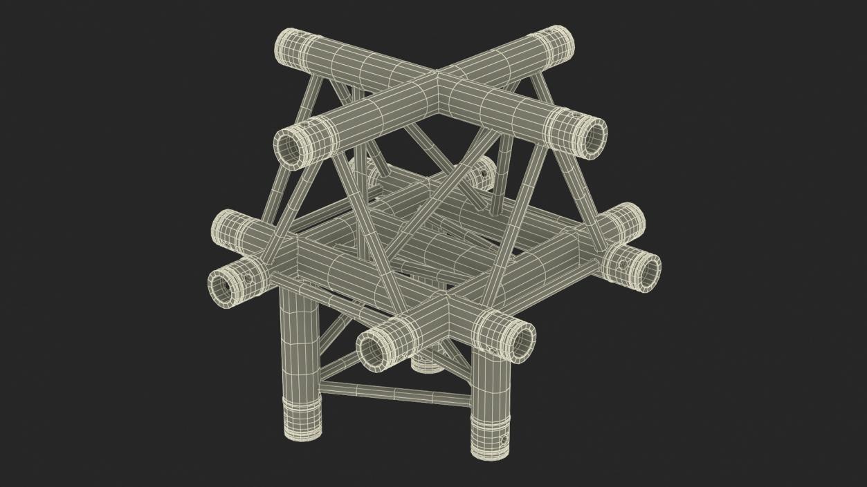 3D model Truss Modular Cross Triangular