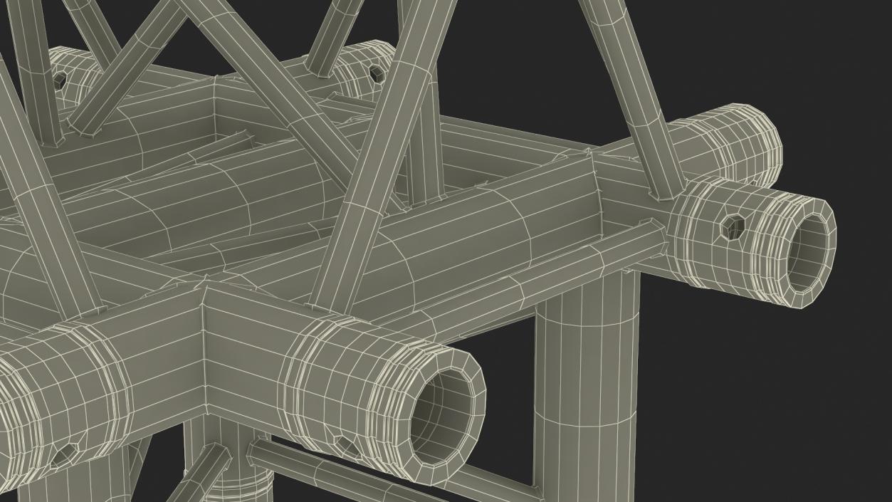 3D model Truss Modular Cross Triangular