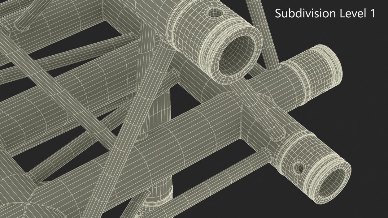 3D model Truss Modular Cross Triangular