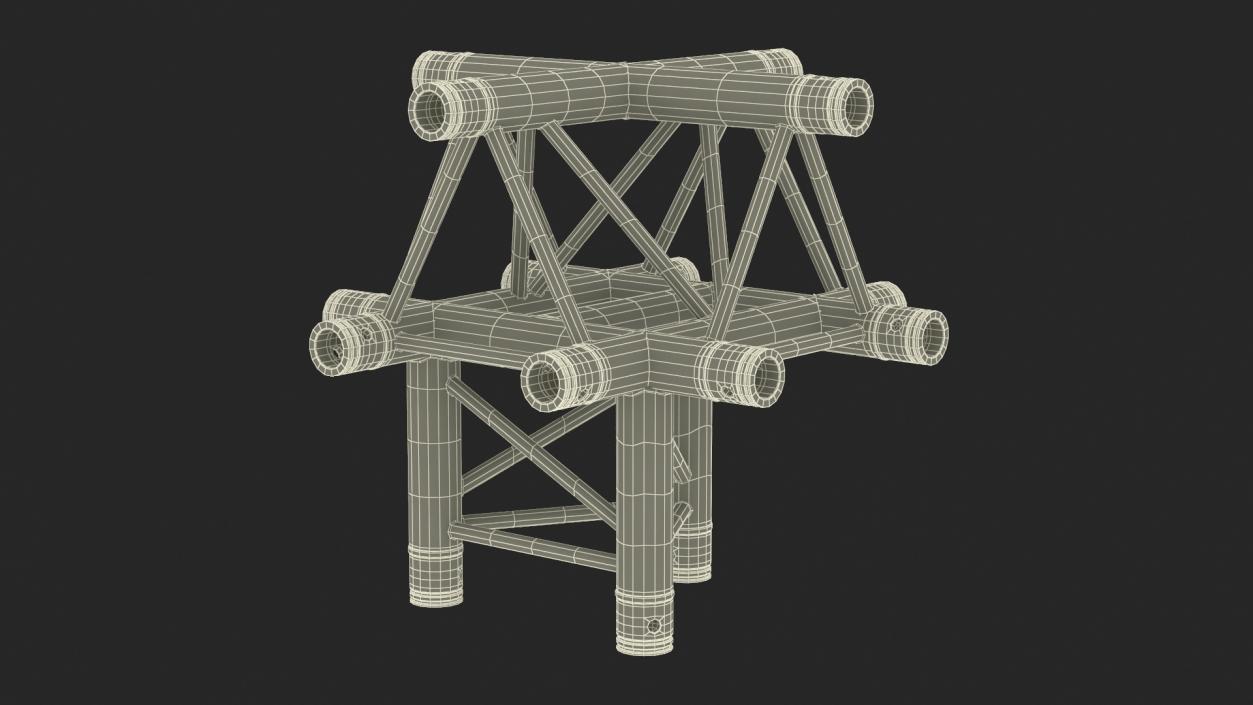 3D model Truss Modular Cross Triangular