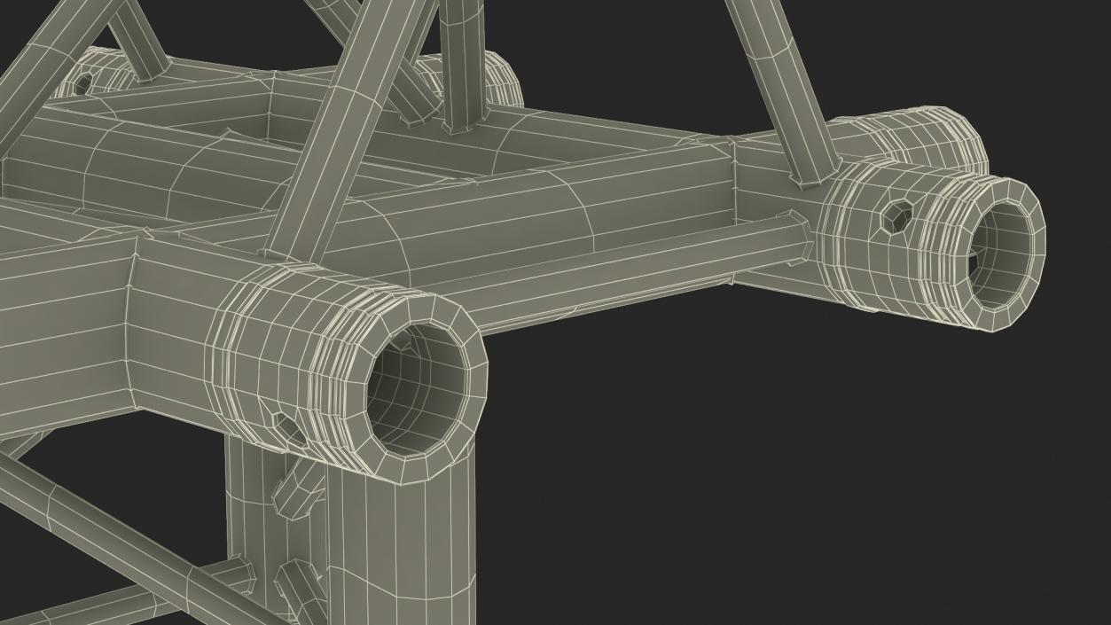 3D model Truss Modular Cross Triangular