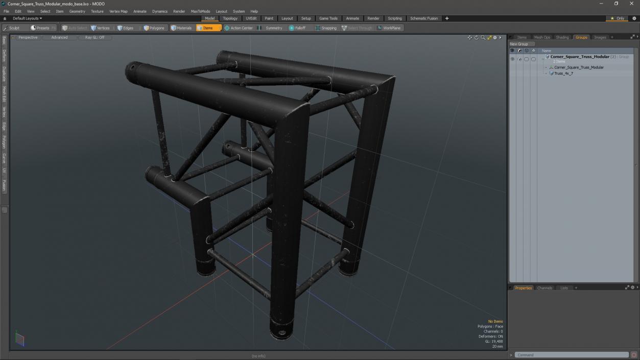 Corner Square Truss Modular 2 3D model