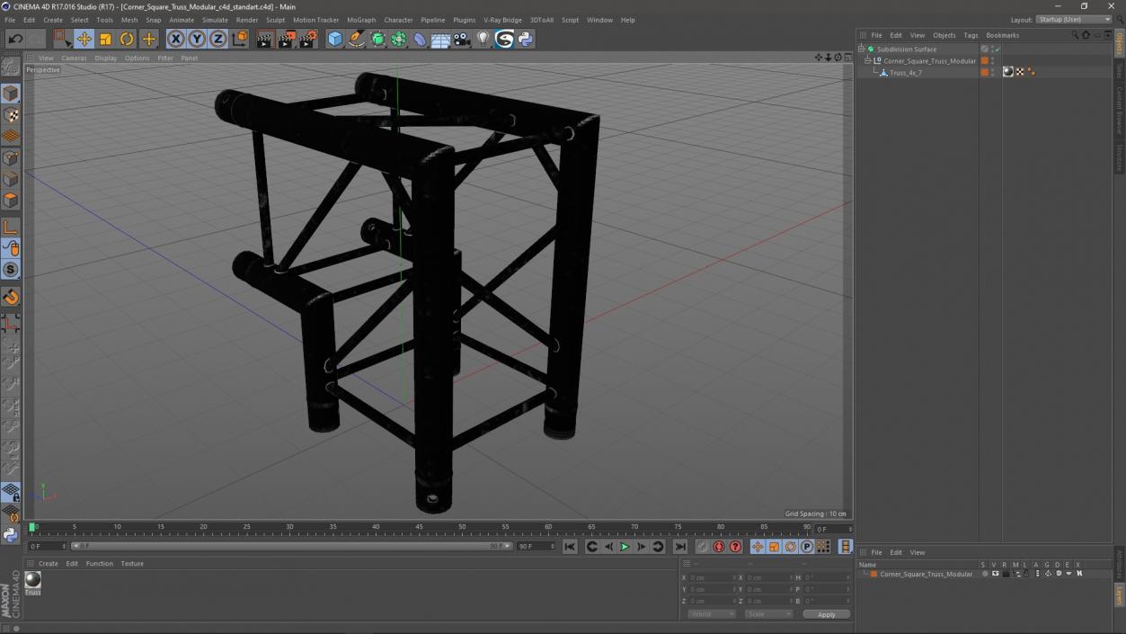 Corner Square Truss Modular 2 3D model