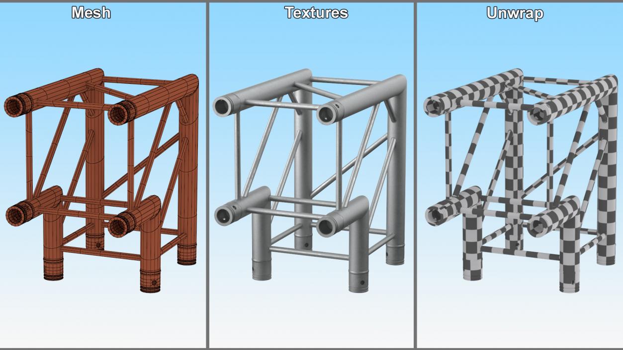 Corner Square Truss Modular 2 3D model