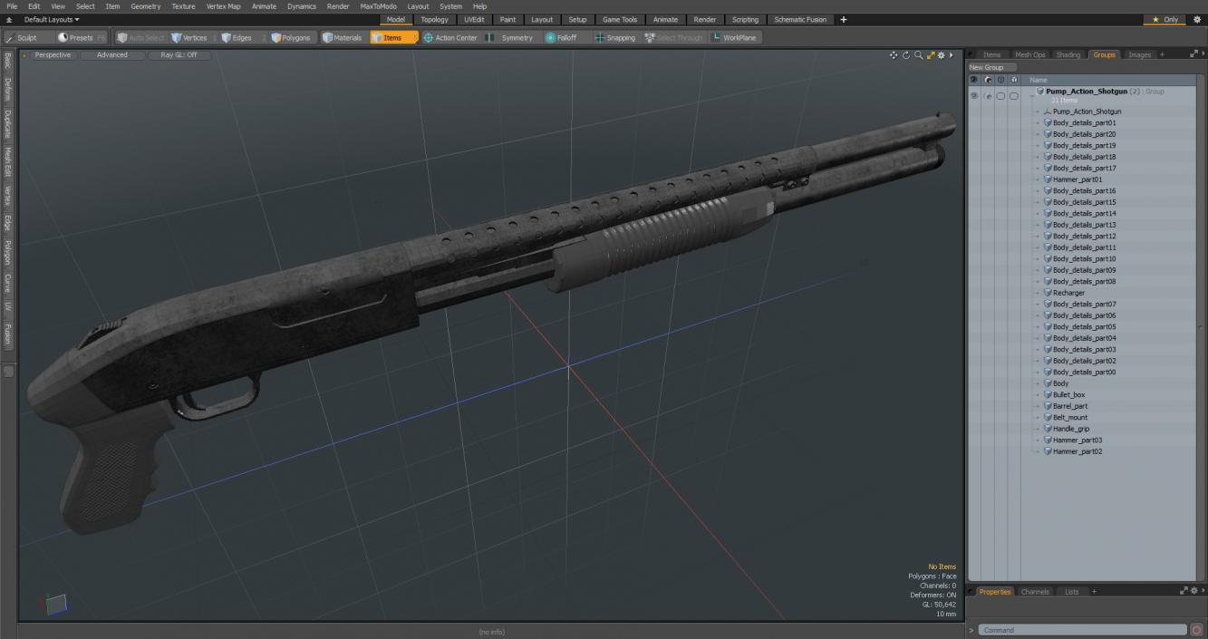 Pump Action Shotgun 3D model