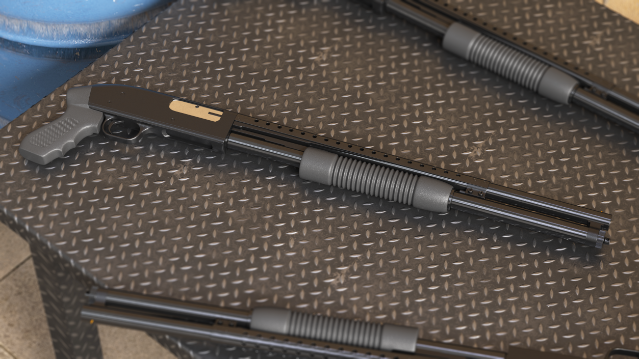 Pump Action Shotgun 3D model