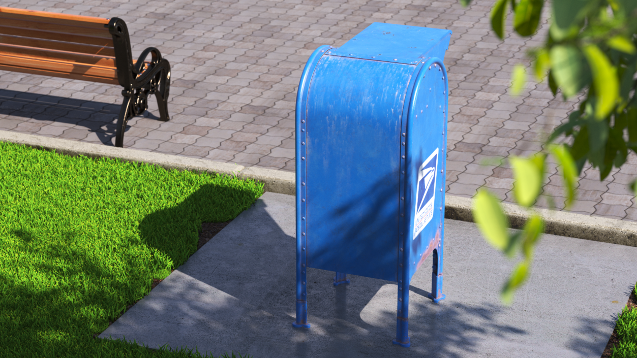 3D model US Old Mail Box