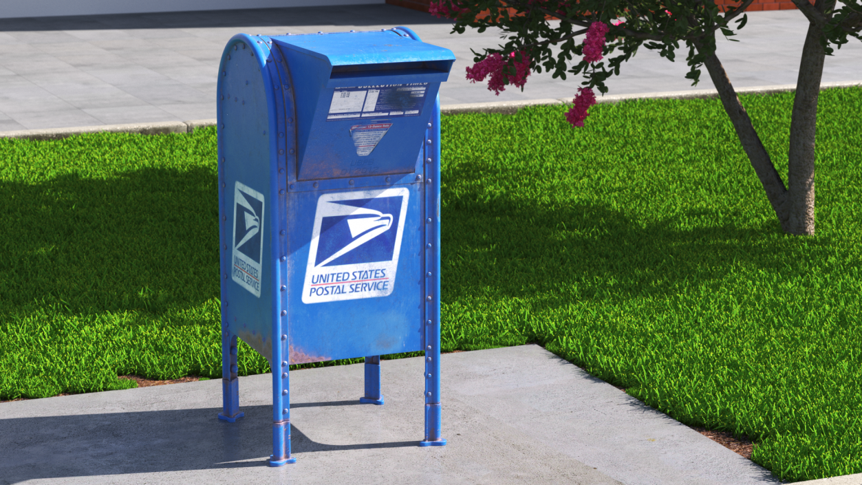 3D model US Old Mail Box