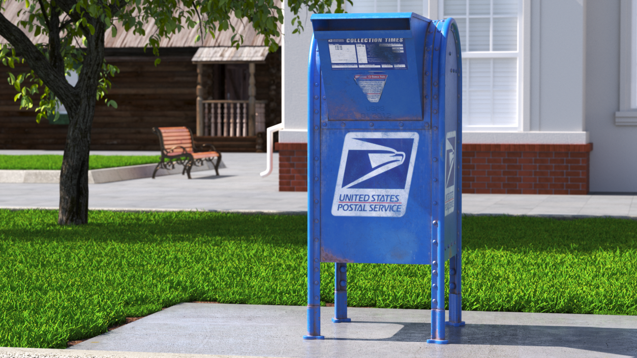 3D model US Old Mail Box