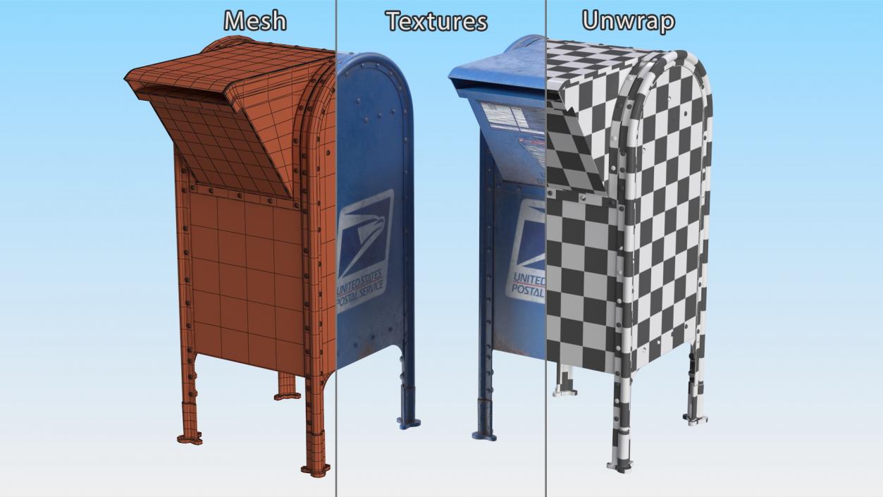 3D model US Old Mail Box