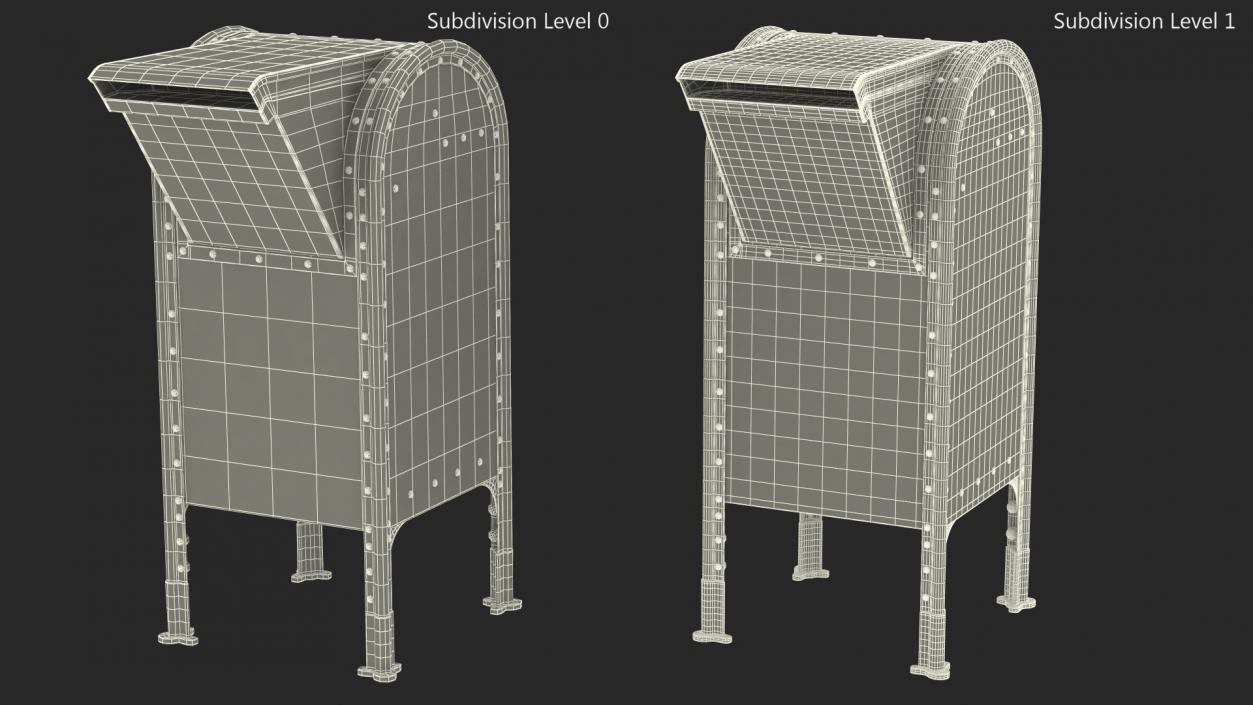 3D model US Old Mail Box