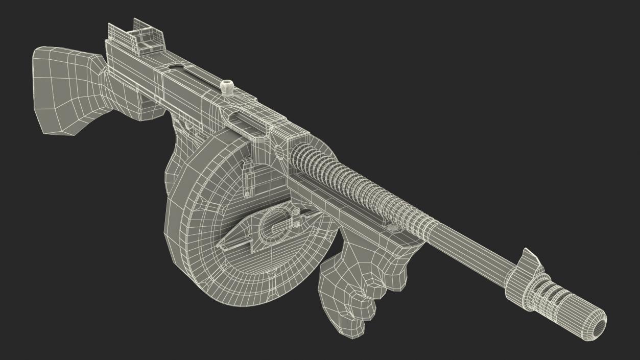 3D Thompson Submachine Gun model