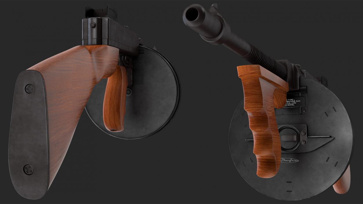 3D Thompson Submachine Gun model