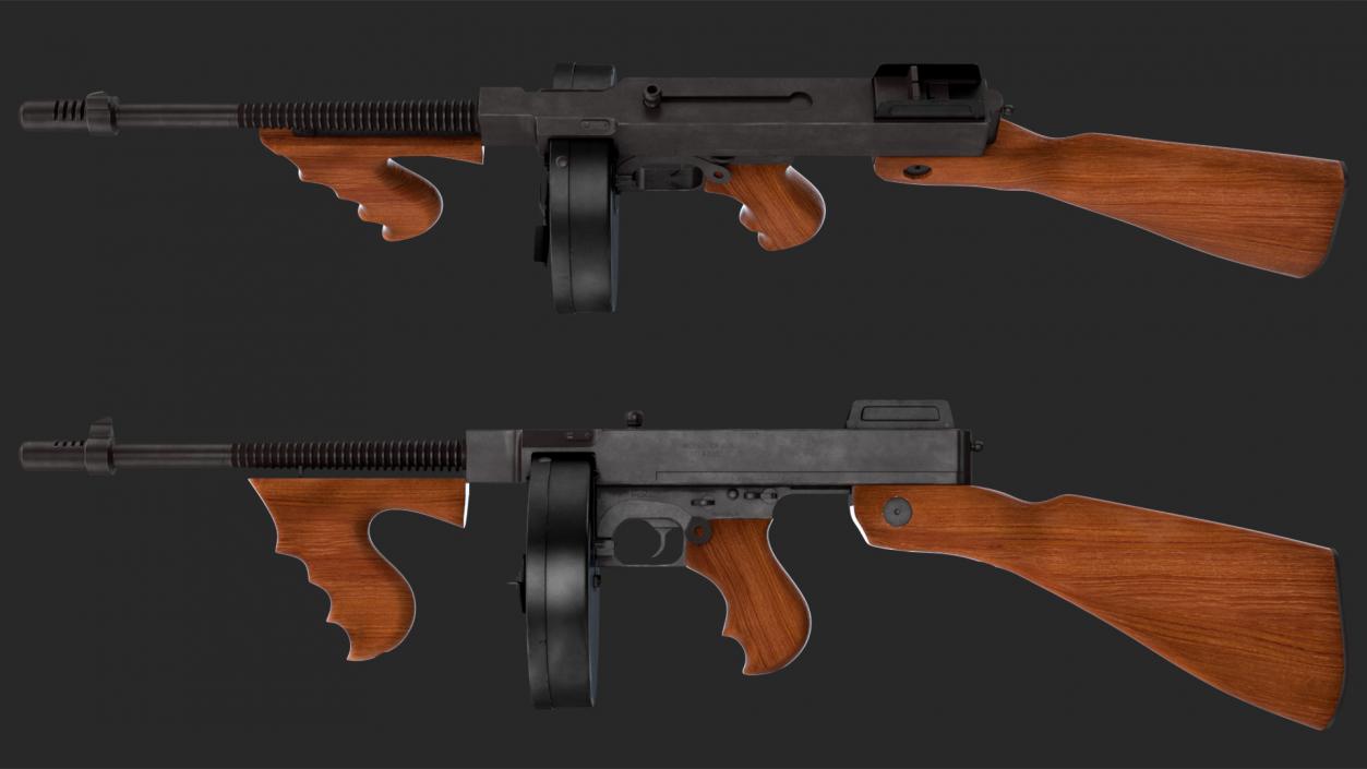 3D Thompson Submachine Gun model