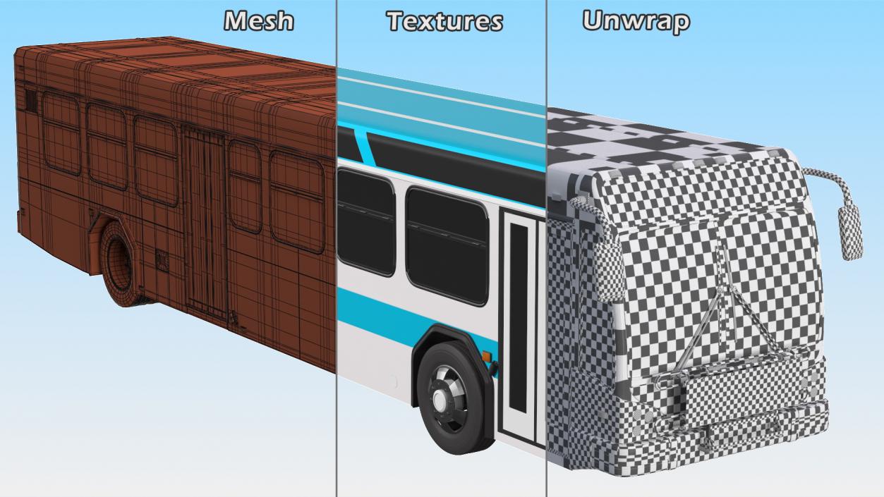 3D Metro Transit Bus Exterior Only