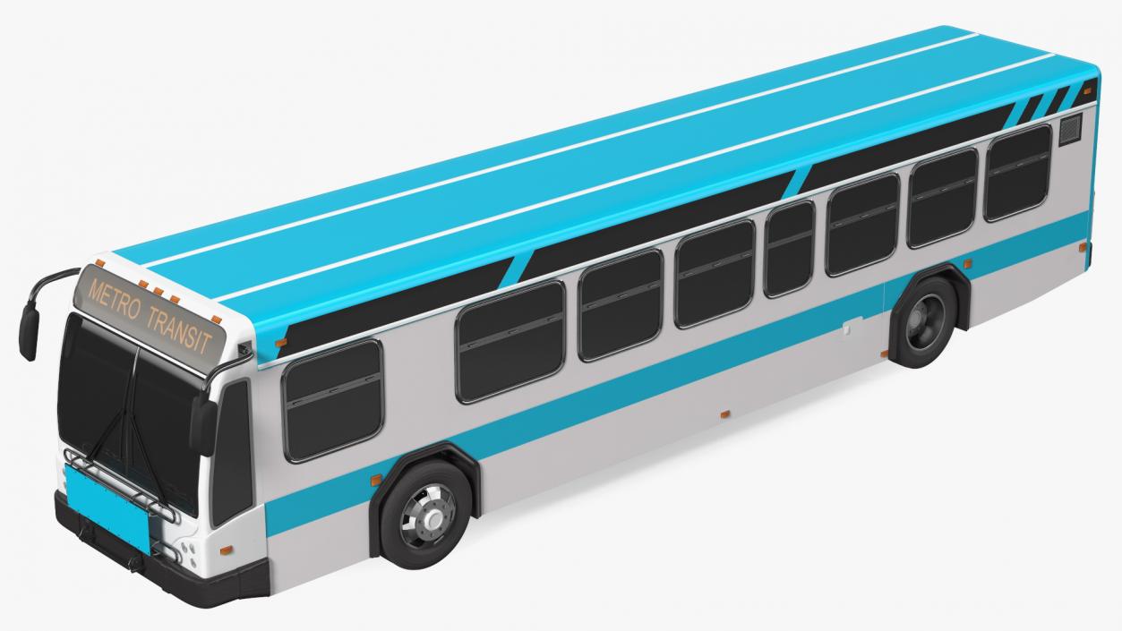 3D Metro Transit Bus Exterior Only