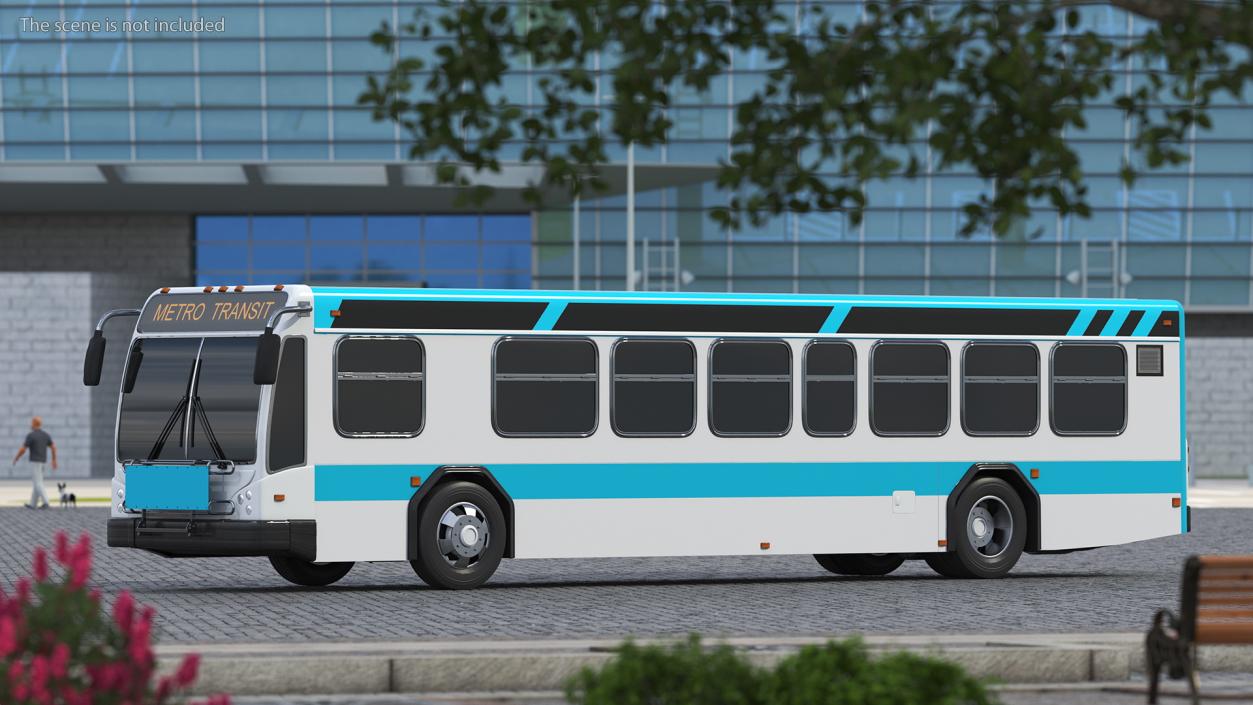 3D Metro Transit Bus Exterior Only