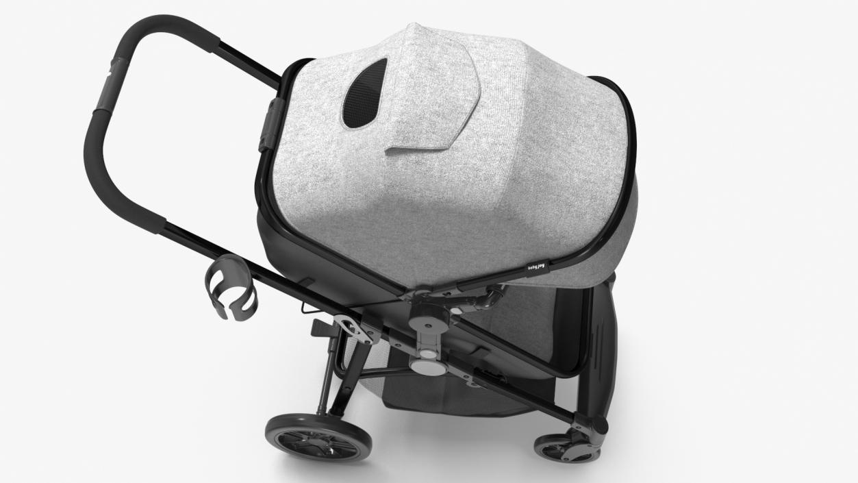 3D model Foldable Walking Baby Stroller Gray