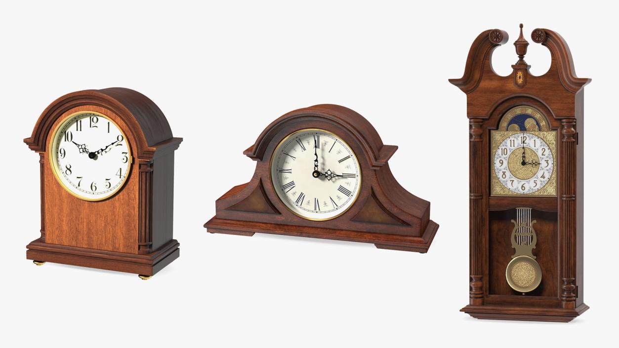 Antique Clocks Collection 2 3D