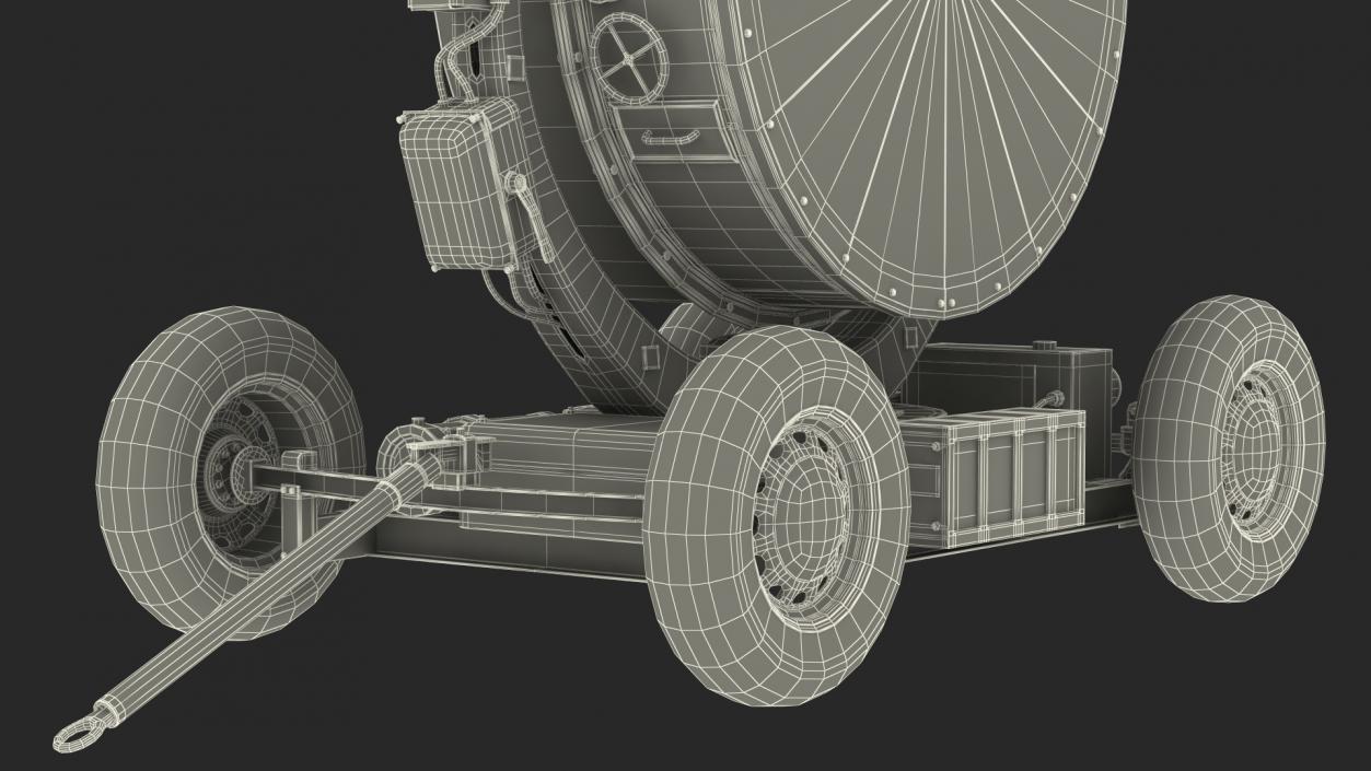 3D New Anti Aircraft Searchlight with Wheels