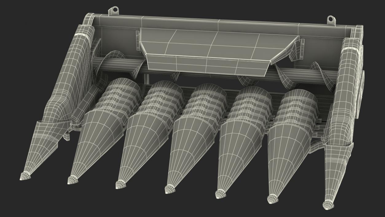 3D Corn Header 6 Rows Used model