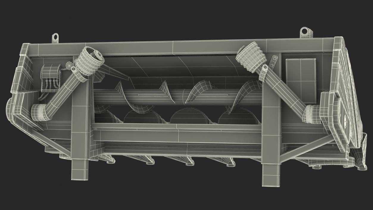 3D Corn Header 6 Rows Used model