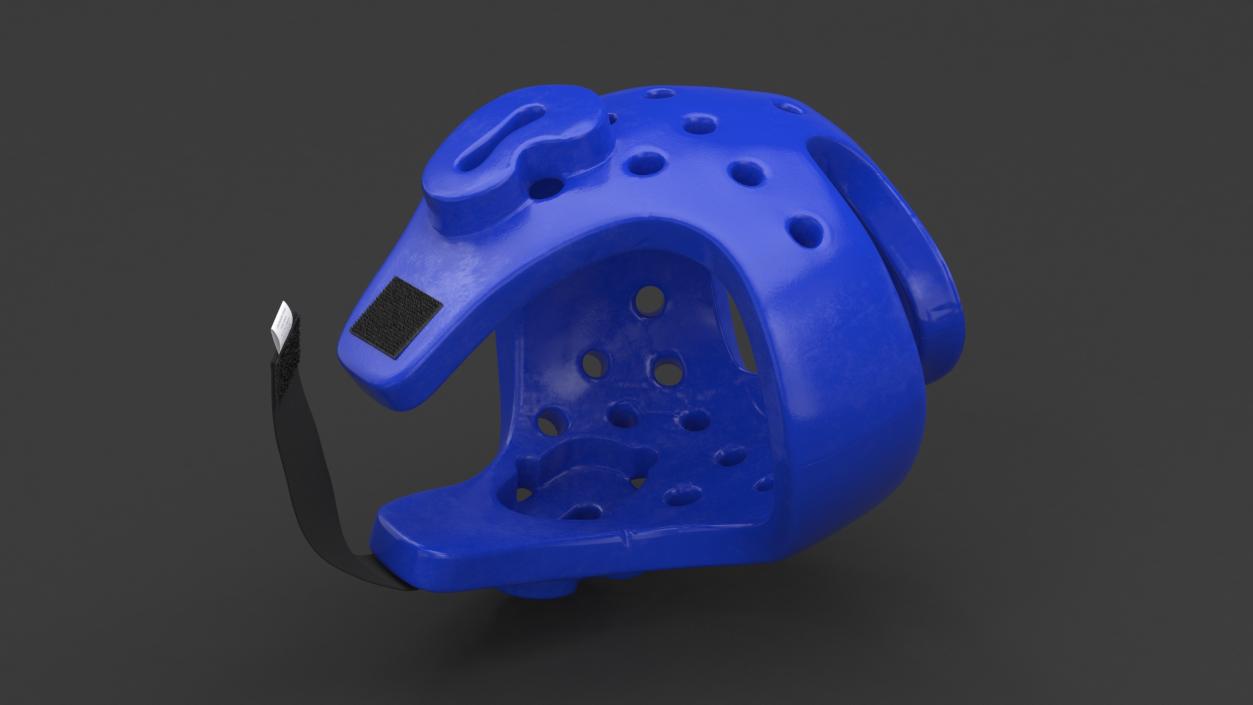 3D Karate Helmet Blue model