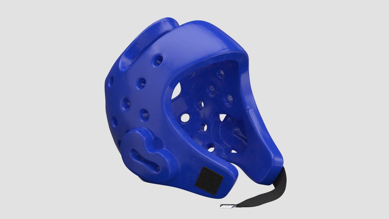 3D Karate Helmet Blue model