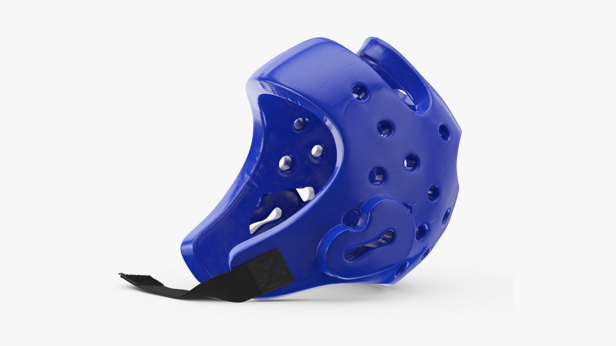 3D Karate Helmet Blue model