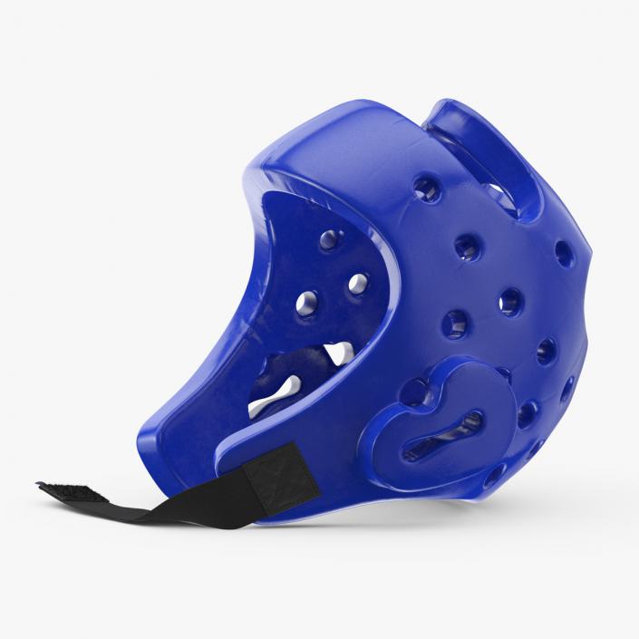 3D Karate Helmet Blue model