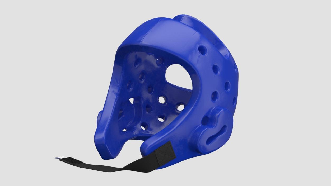 3D Karate Helmet Blue model