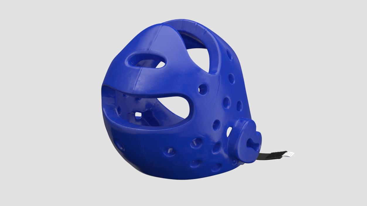 3D Karate Helmet Blue model