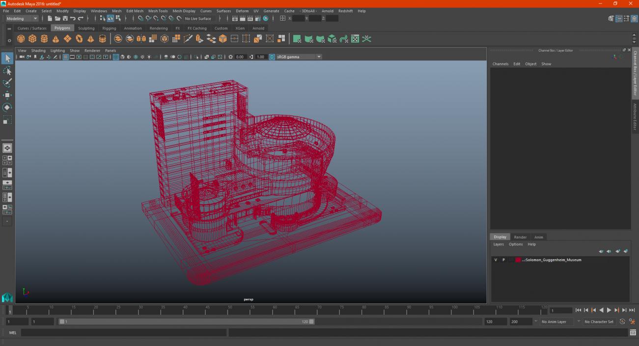 3D model Solomon Guggenheim Museum