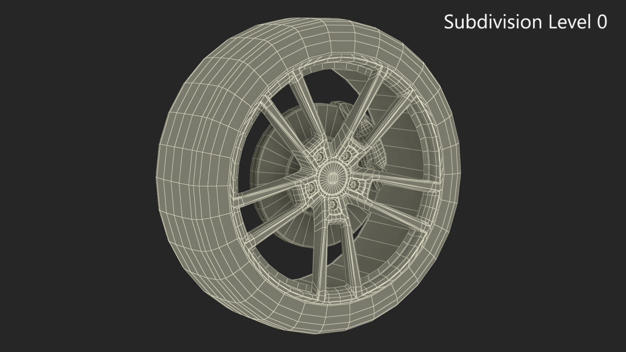 3D Porsche Cayenne Wheel 2 model