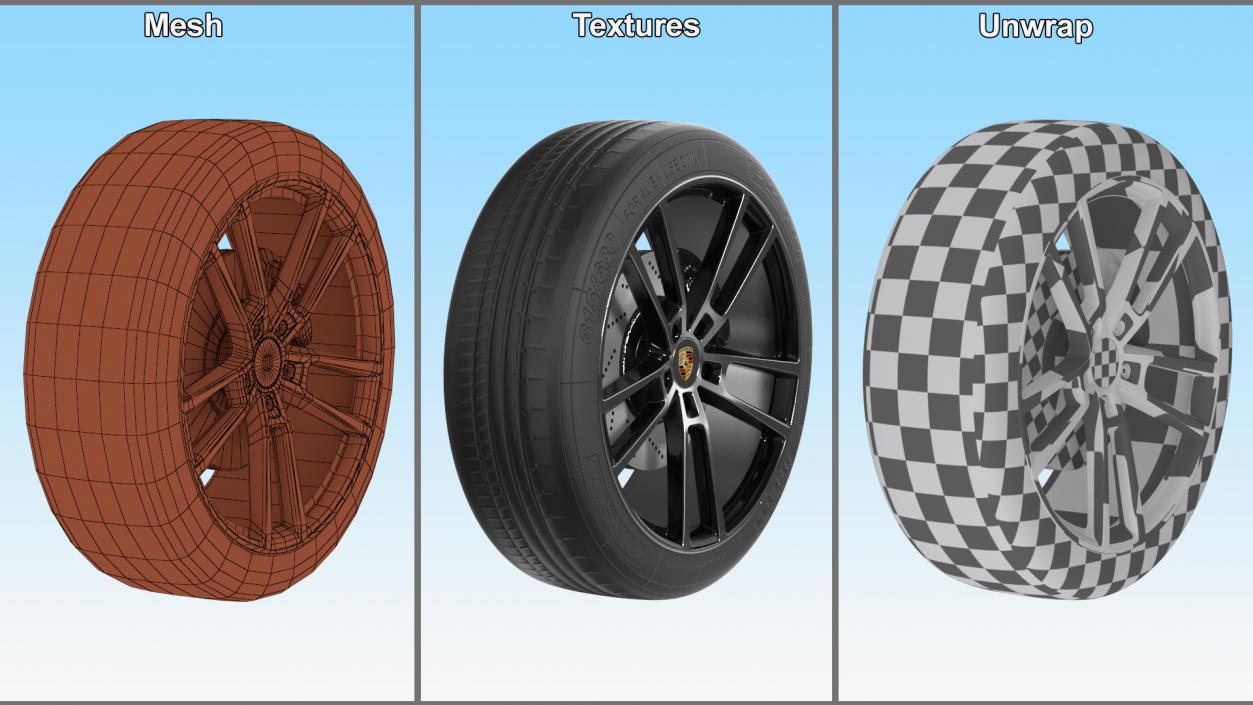 3D Porsche Cayenne Wheel 2 model