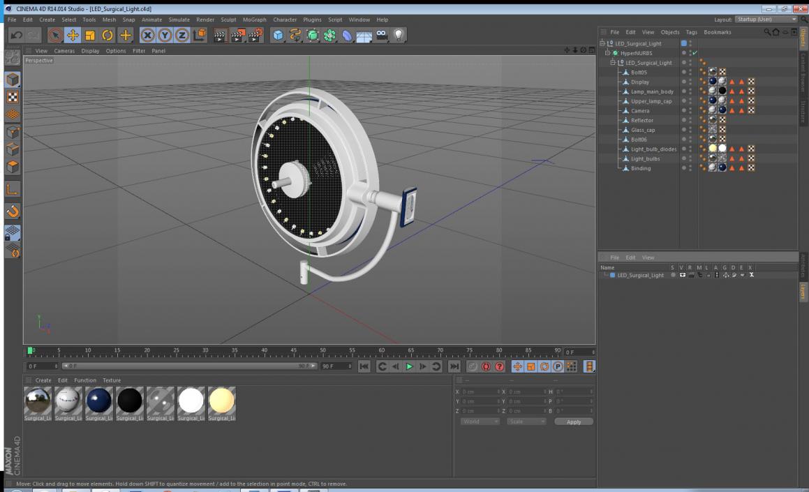 3D LED Surgical Light model