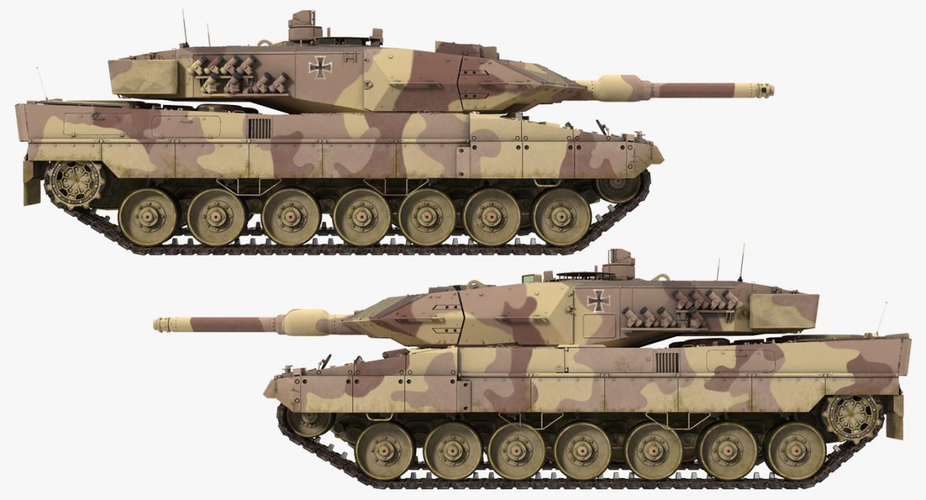 German Battle Tank Leopard 2A5 Desert 3D