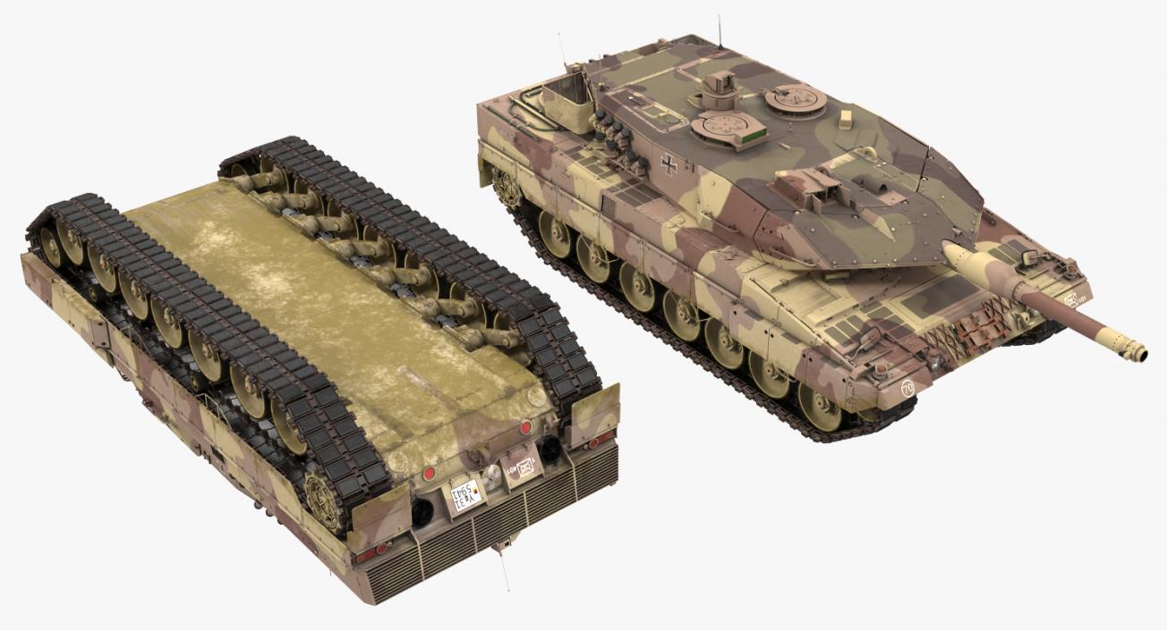 German Battle Tank Leopard 2A5 Desert 3D