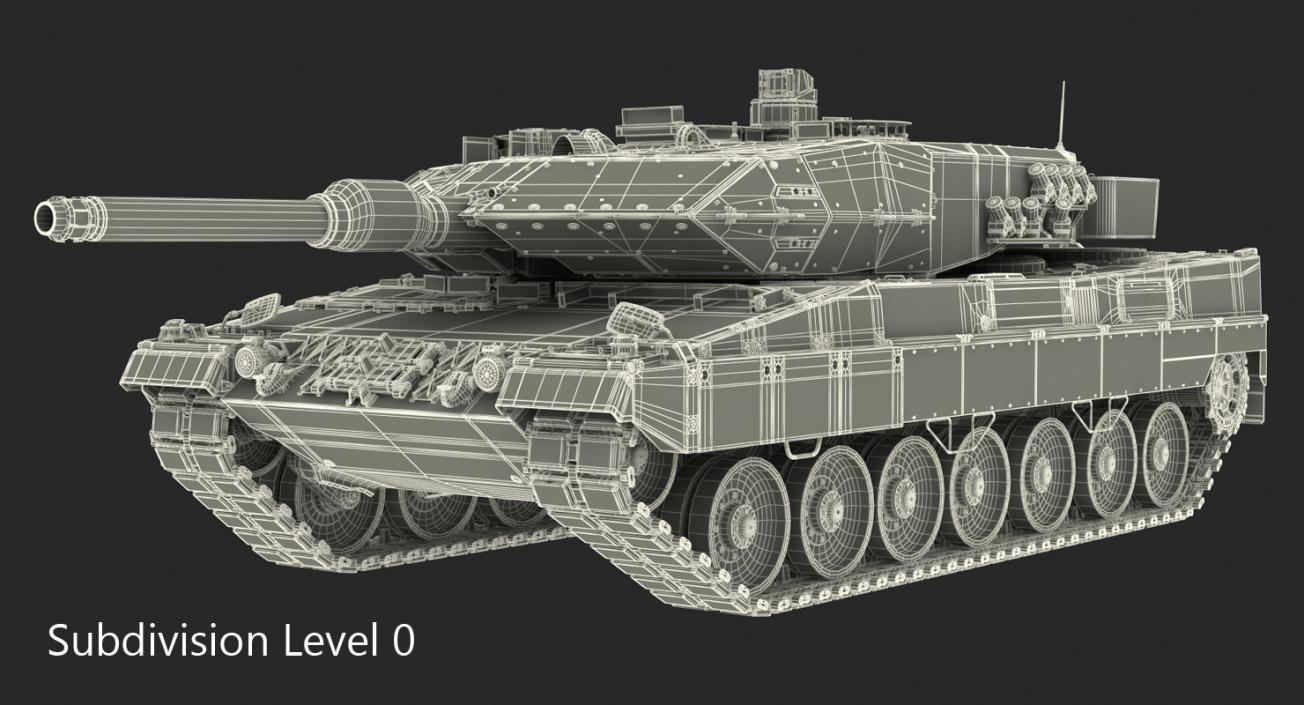 German Battle Tank Leopard 2A5 Desert 3D