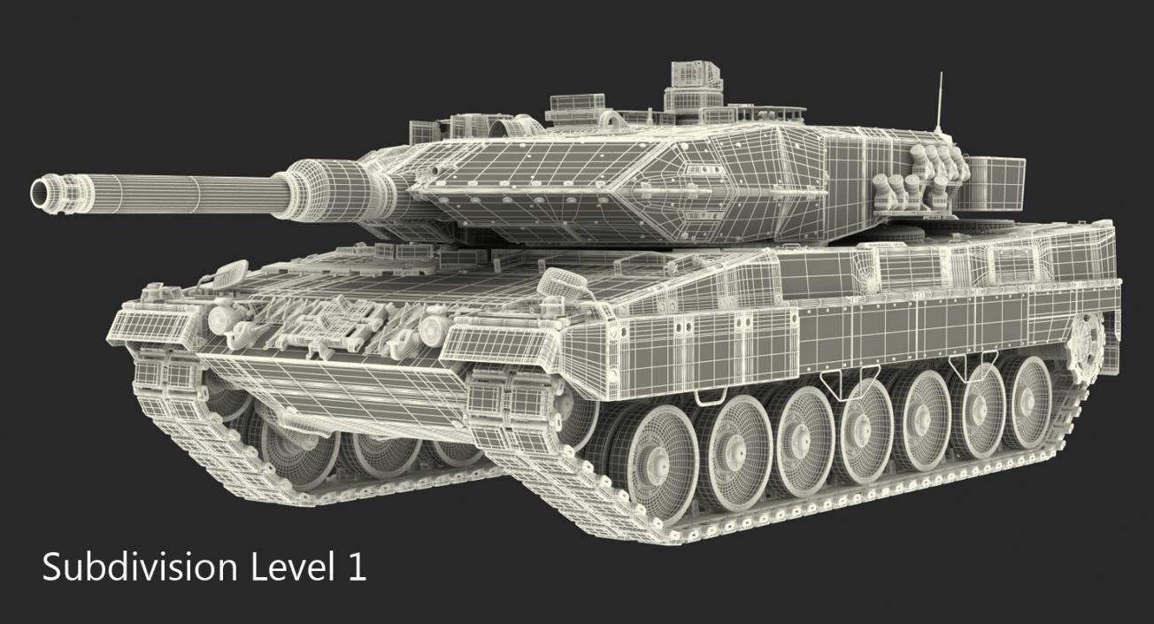 German Battle Tank Leopard 2A5 Desert 3D