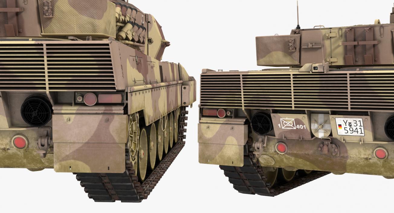 German Battle Tank Leopard 2A5 Desert 3D