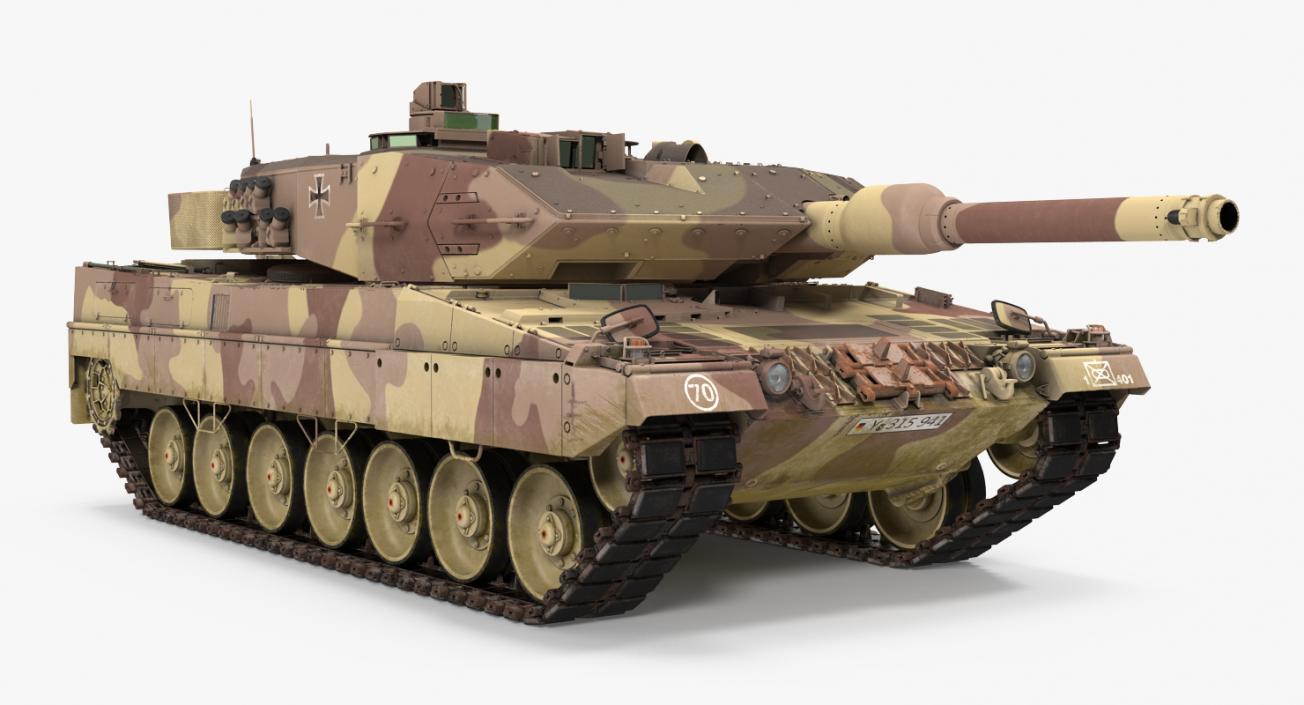 German Battle Tank Leopard 2A5 Desert 3D