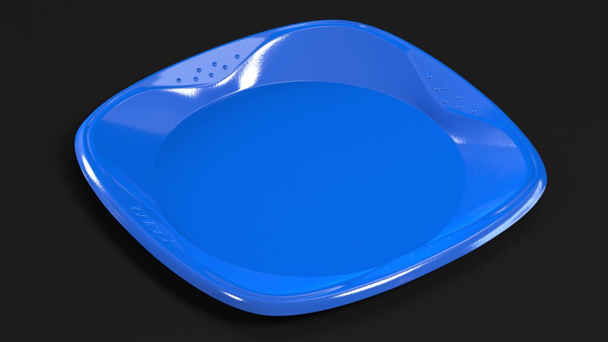 3D Solo Squared Plastic Plate Blue