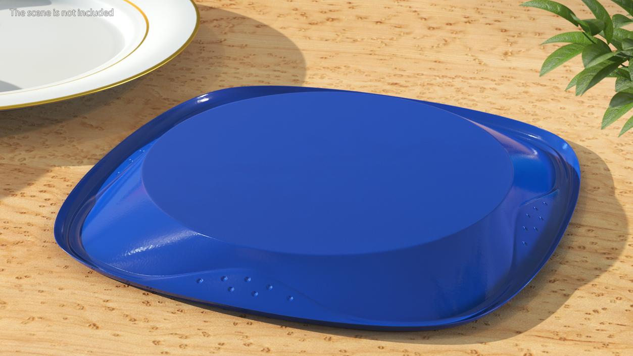 3D Solo Squared Plastic Plate Blue