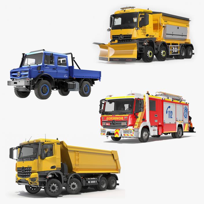 3D Mercedes Benz Trucks Collection