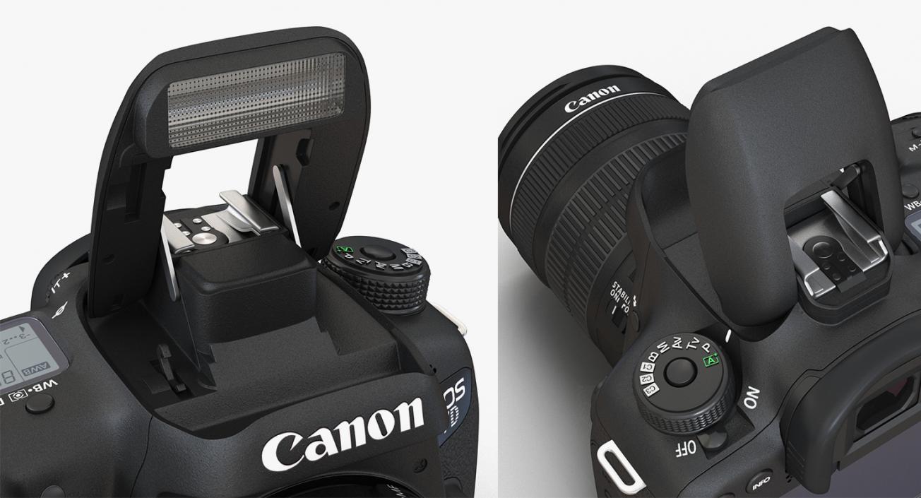 Canon EOS 7D Mark II and Bag 3D Models Collection 3D model