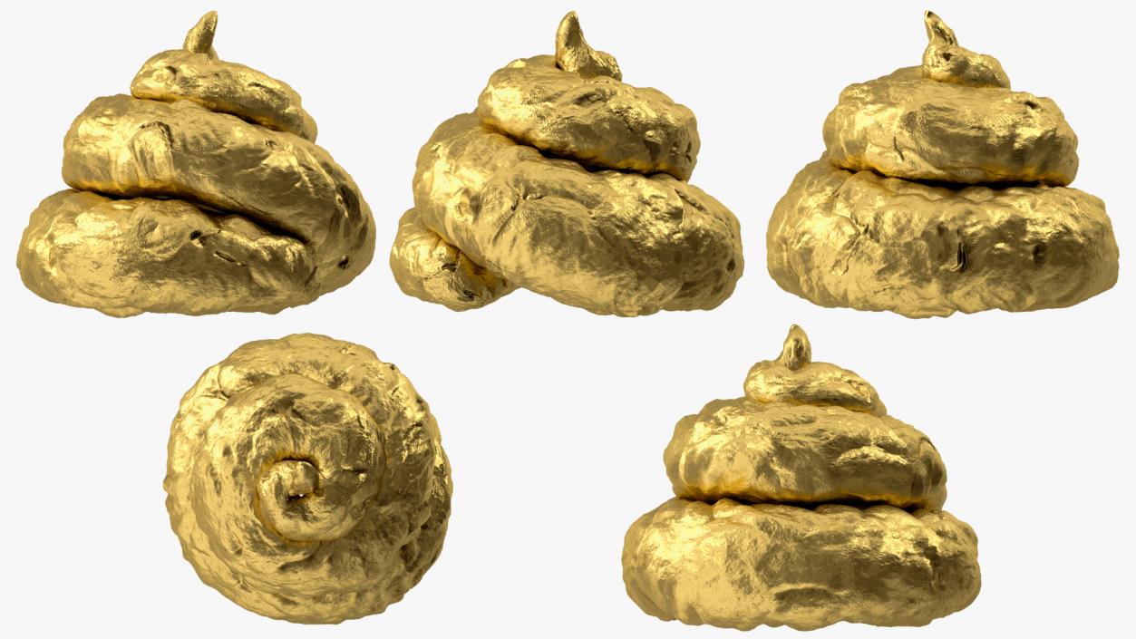 Pile Of Crap Golden 3D model