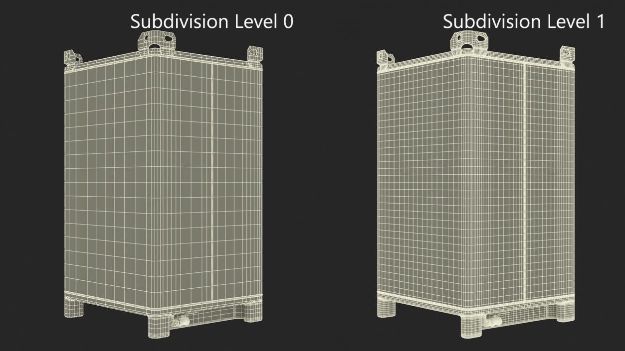 3D model 550 Gallon Stainless Steel IBC Container